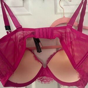 Elegant Pink Lace Women's Bra